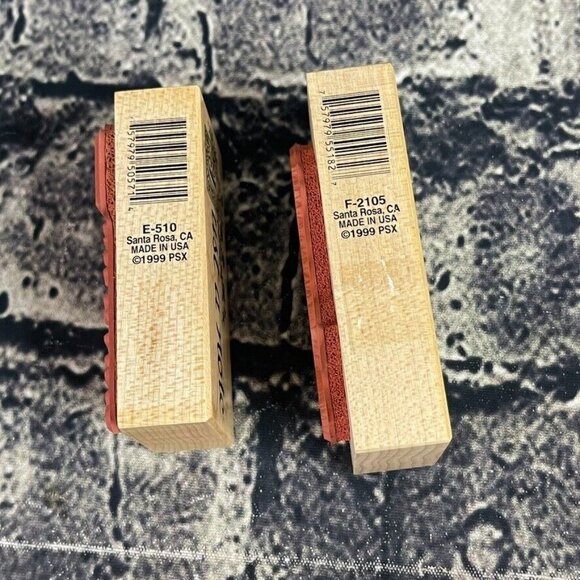 PSX Rubber Stamp Just A Note F-2105 E-510 Phrase Wood Mounted - Picture 2 of 9